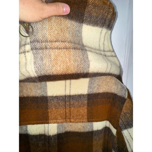 Vintage Robert Brown Lewis Plaid Wool Toggle Coat Size 42 Western Ranch Preppie - Picture 8 of 9